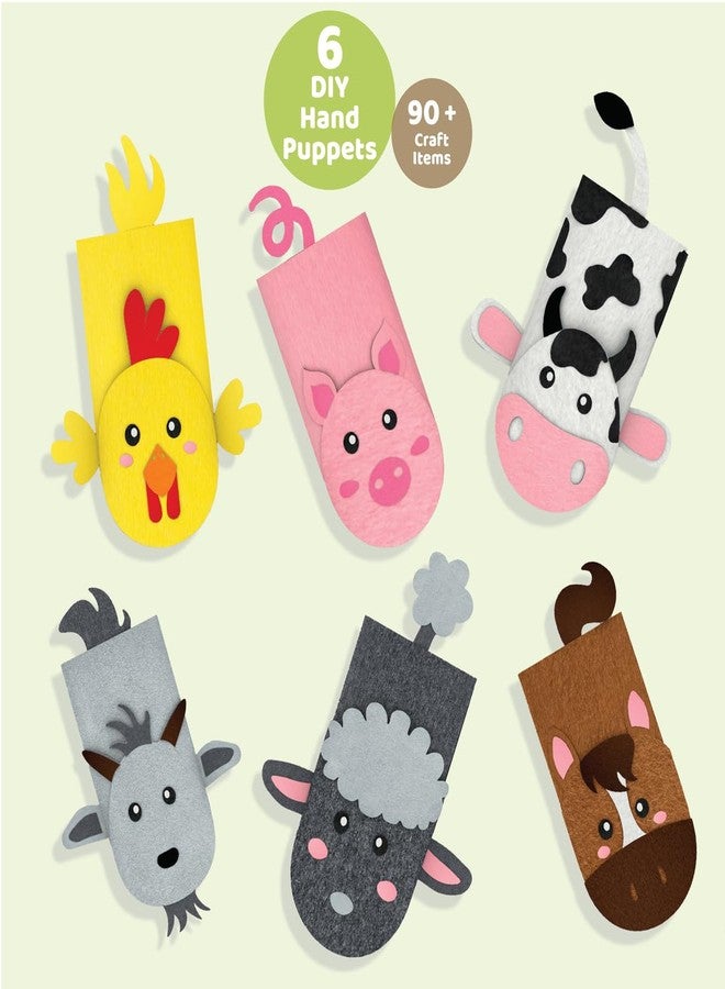 jackinthebox Hand Puppet Making Kit -6 Farm Animals Felt Puppet Craft Kit for Kids,Creative DIY Arts & Crafts Kit Make Your Own Puppets for Storytelling Role Play, Great Craft Gifts for Kids Ages 4-8 - Image 2